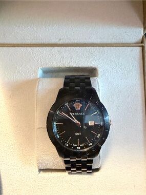 VEBK00618 Versace Men’s Black Steel Watch